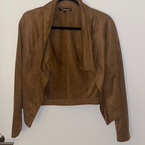 Cropped suede jacket